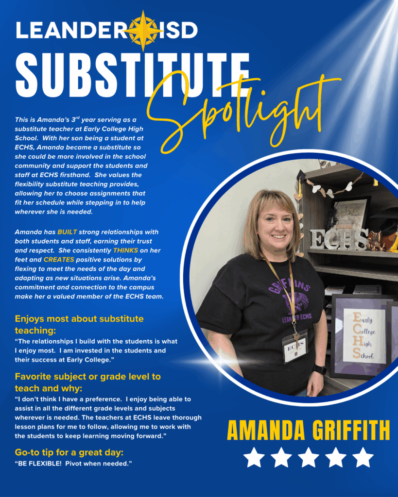 Substitute Spotlight - Amanda Griffith
