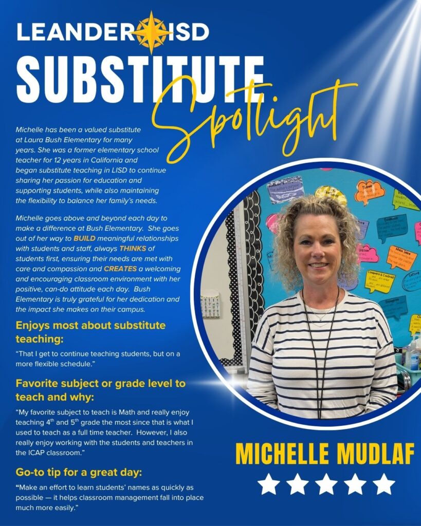 Substitute Spotlight Story - Michelle Mudlaf