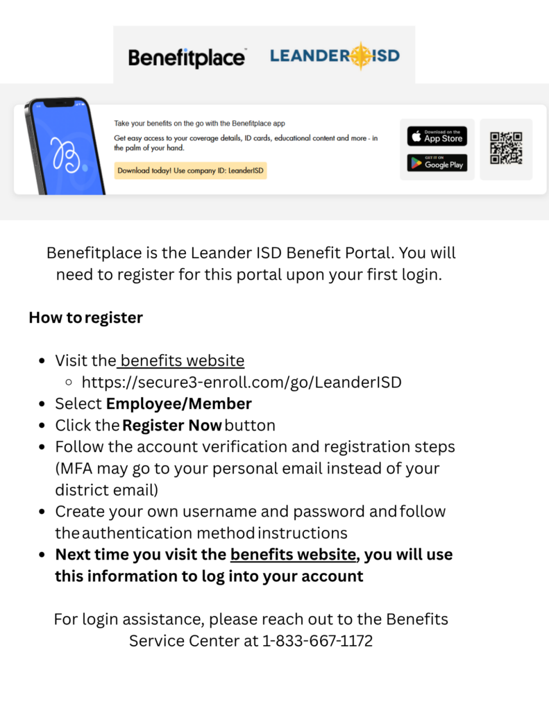 Benefit Place New Login Information
