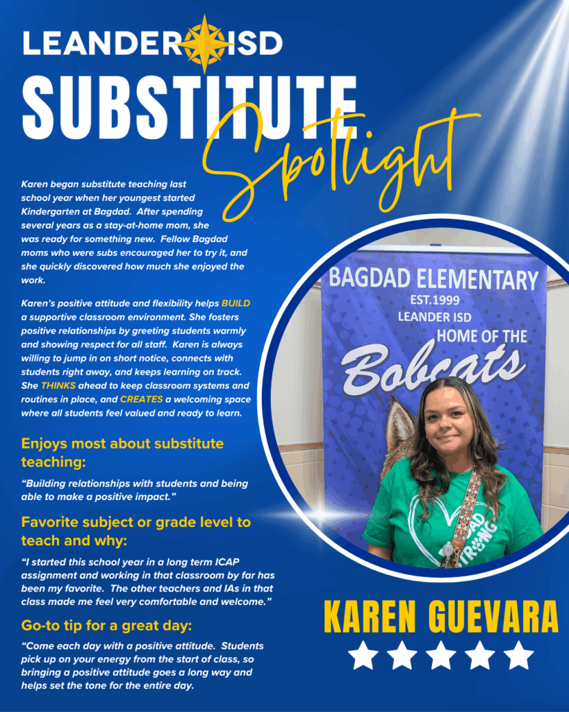 Substitute Spotlight Karen Guevara
