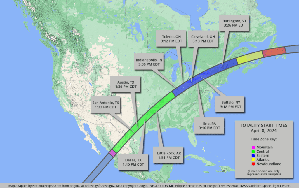 Eclipse map