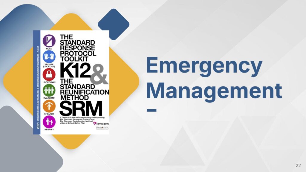 Thumbnail for the Emergency management section of the Empowering Parents presentation