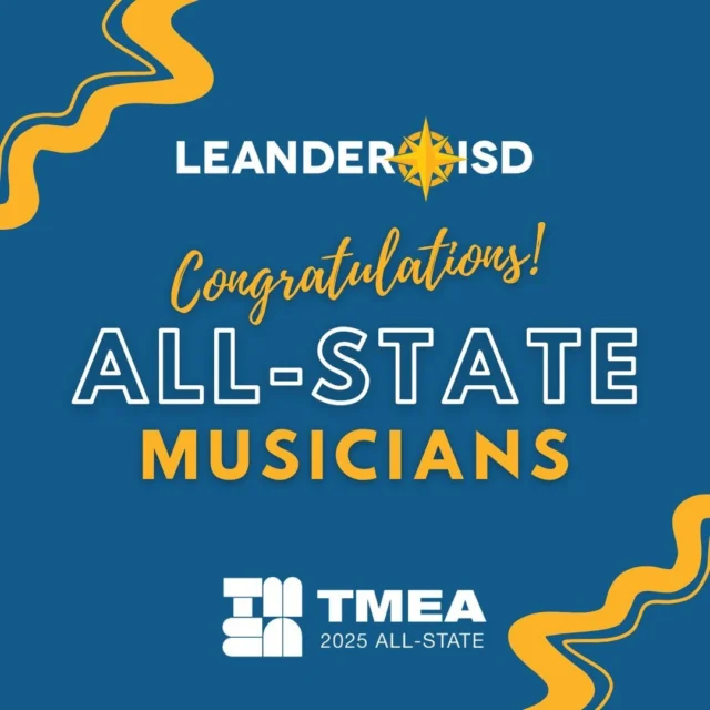 🎶 Can we get a standing ovation for 49 of our Band and Choir students from Leander ISD? They've been honored as Texas Music Educators Association (TMEA) All-State Musicians — the highest honor for music students in our state! 

After several rigorous auditions that started in the fall and ended on Jan. 11 at the TMEA Area E auditions, these students will continue to proudly represent Leander ISD throughout the TMEA State Convention held in San Antonio from Feb. 12-15. They'll be performing under the guidance of renowned conductors for a crowd of thousands. 🙌 

Congratulations, musicians! We are so proud of you. 🎉 👏 

See the full list of #1LISD All-State Musicians at the News link in our bio.