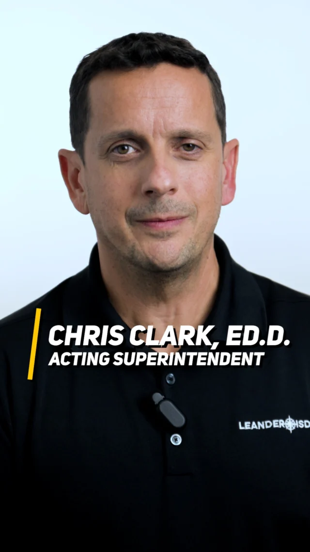 On Dec. 11, the Leander ISD Board of Trustees named Chris Clark, Ed.D., as Acting Superintendent of Leander ISD during this period of transition. 

In this video message, Clark shares his perspective with the Leander ISD community, reinforces continuity and outlines his focus for the months ahead as the district continues its work on behalf of students, families and staff.

Information about a search process for a permanent superintendent will be shared in the coming weeks. #1LISD remains committed to serve students and families across the community.