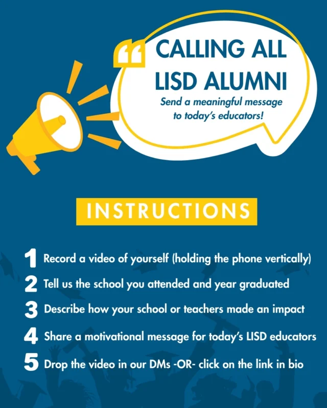 CALLING ALL ALUMNI 📞📞!! We would love to hear from you ahead of the 2026-27 school year. Follow the instructions in the post above and we can't wait to hear all of the amazing things you have to say!
