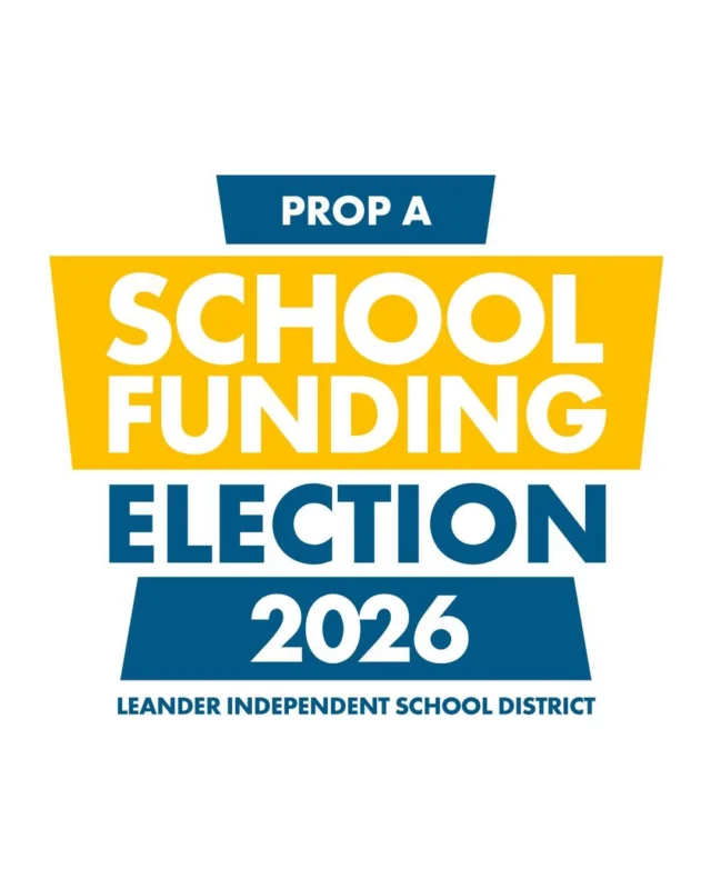 The Leander ISD Board of Trustees voted Aug. 17 to call a School Funding Election — formally known as a Voter-Approval Tax Rate Election (VATRE) — for Tuesday, Nov. 3, 2026.

Proposition A asks voters to consider adding three pennies to the district’s Maintenance & Operations tax rate. If approved, the election would provide approximately $6.7 million in additional annual revenue for LISD after state recapture.

For a home at LISD’s average taxable value, the estimated change would be approximately $27.56 per year, or $2.30 per month, compared with 2025–26.

Learn more about what led to the election, the proposed tax rate and what Proposition A would mean for taxpayers: https://bit.ly/4x5o7Rb

Additional election information and resources will be added in the weeks ahead.